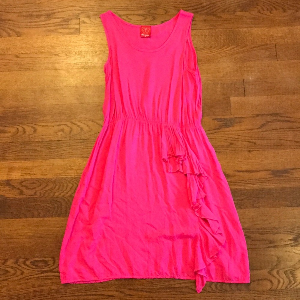 Adorable Pink Ella Moss Ruffle Dress